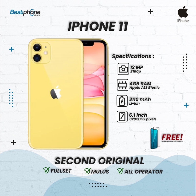 iPhone 11 128Gb/64Gb Second Original 100% | Fullset Mulus | iPhone Bekas-4