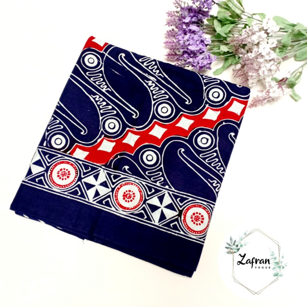 Kain Batik Parang Besar Biru Dongker