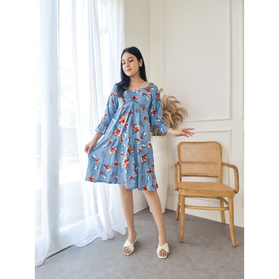 Dress Fuji Galica/Daster Putri bali / Dress polos motif/daster kekinian viral/Daster Kece