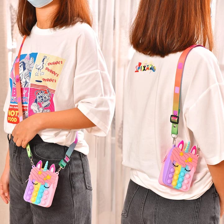 Slingbag Pop It Anak  Pop It Jelly Bag Unicorn Fashion Anak Perempuan Alibaba688