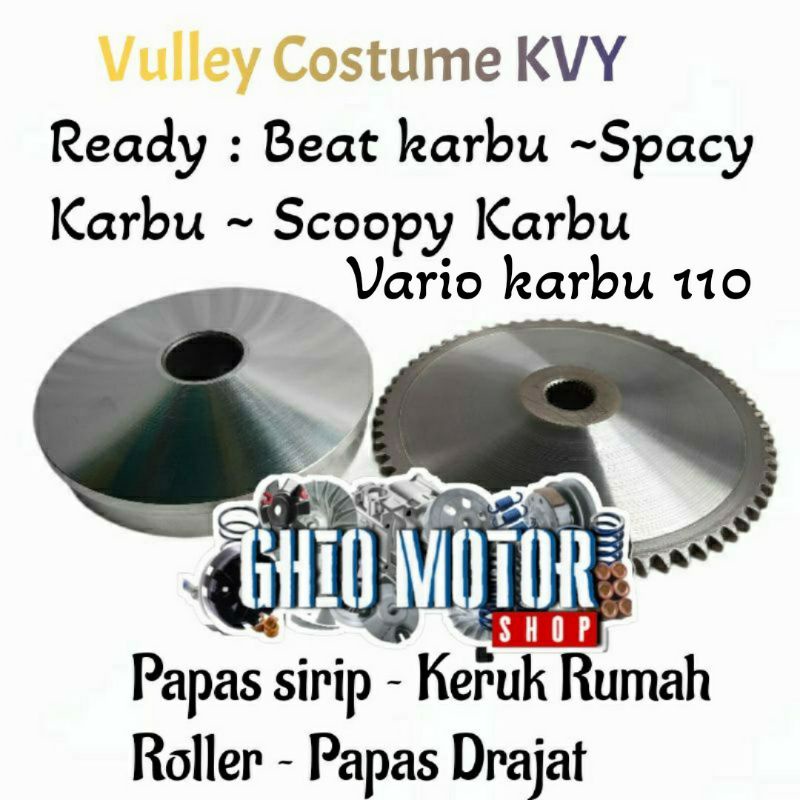 Rumah Roller Pulley Custom Interlock Beat karbu scoopy karbu spacy karbu Beat Fi stater kasar Scoopy Fi stater kasar Vario 110 karbu 13,5 &amp; 13,8 Drajat Rumah Roller Costum Bubut Drajat Keruk jalur roller ghio motor