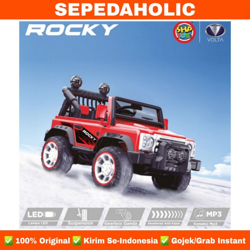 Mobil Mobilan Aki VOLTA 5008 ROCKY JEEP Remote Control Dual Gearbox Mainan Anak