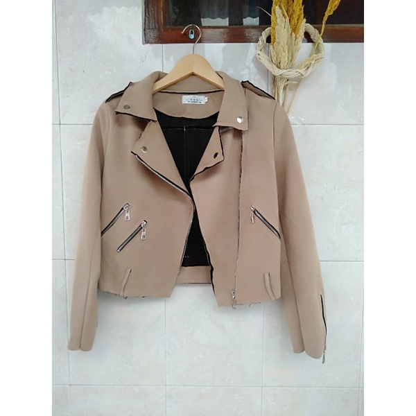 preloved jaket suede