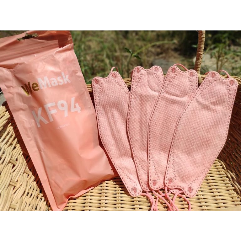 WE MASK KF94 MASKER KF94 4 PLY ISI 10 WARNA PEACH ecfb
