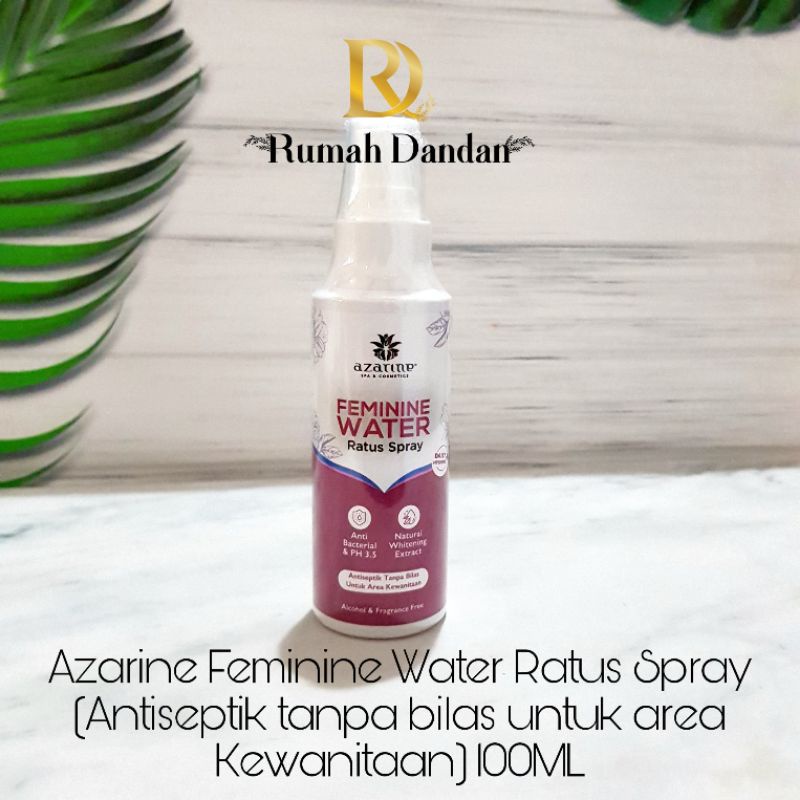 Azarine Feminine Water Ratus Spray Antiseptik Tanpa Bilas untuk Area Kewanitaan 100ML