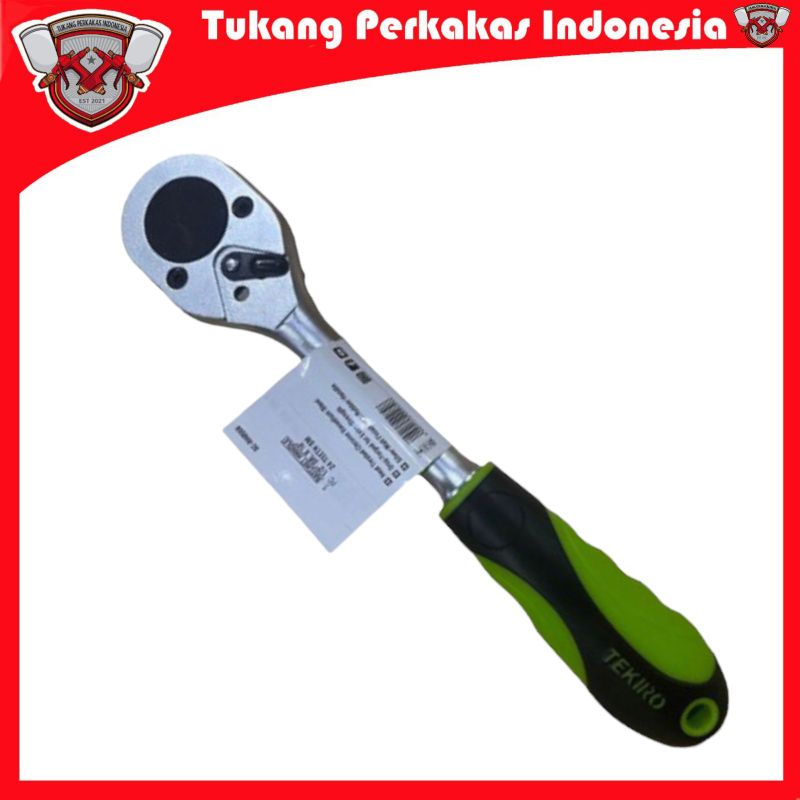 TEKIRO RACHET HANDLES 1/2×10&quot; GAGANG KARET KUNING HIJAU/GAGANG SOCK RACHET