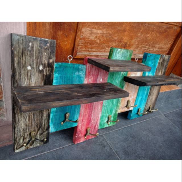 Kapstok kayu vintage