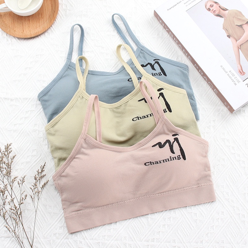 MOGYMOGY BRA531 Bra Tanpa Kawat Pakaian Dalam Wanita Polos Charming Bra Olahraga Sportbra Gym