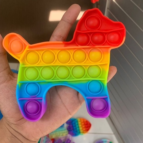 POP IT JUMBO VIRAL RAINBOW WARNA WARNI MAINAN ANAK TIKTOK-ANJING