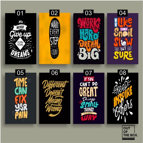 OOTB - Hiasan Dinding Kamar Quotes Motivasi Poster Kayu Pajangan Rumah Aesthetic Mini Wall Decor