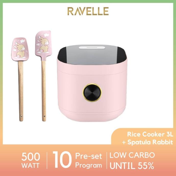 BUNDLE - Rice Cooker Ravelle 3 Liter - Digital Rice Cooker Low Carbo
