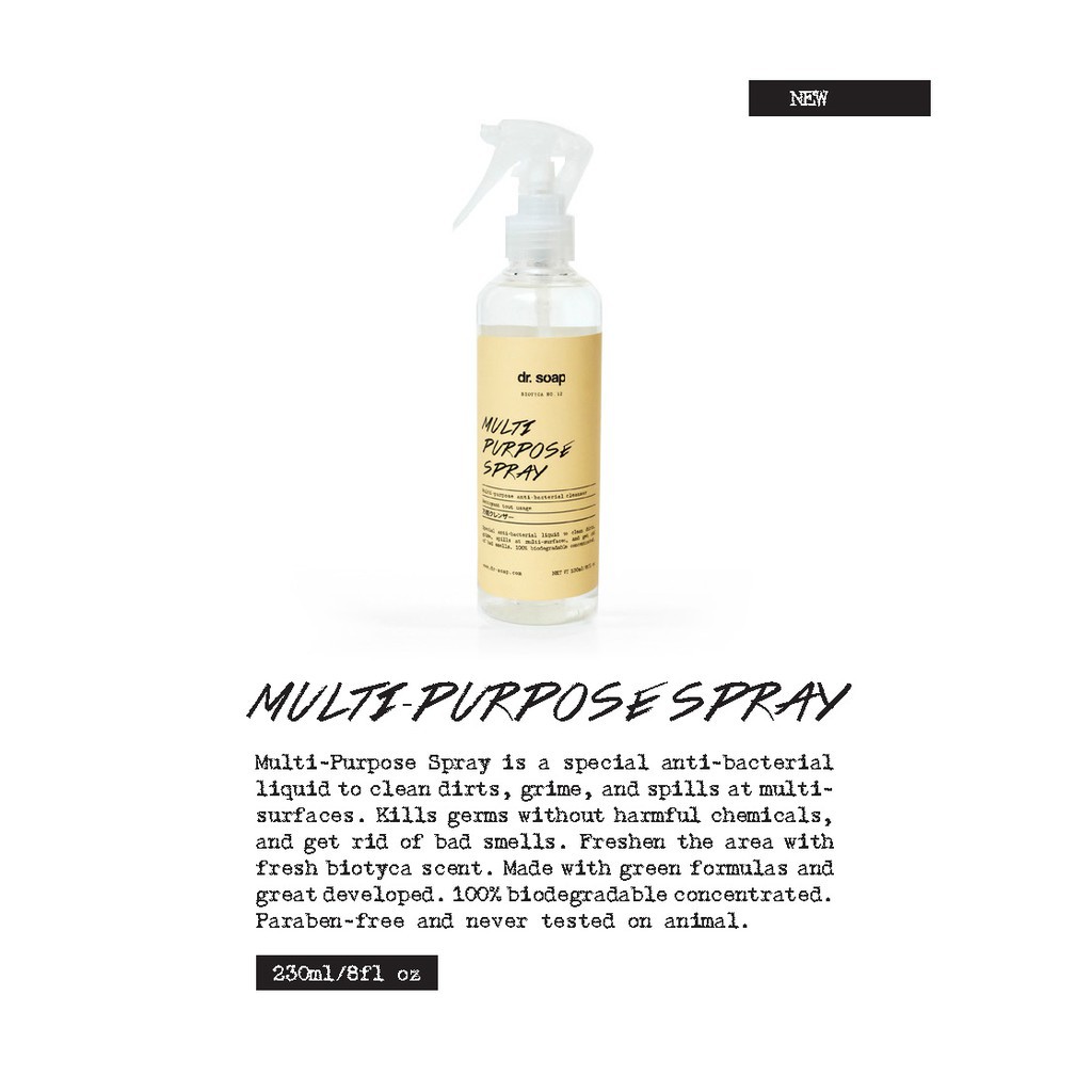 DR SOAP MULTI PURPOSE SPRAY BIOTYCA 230ML