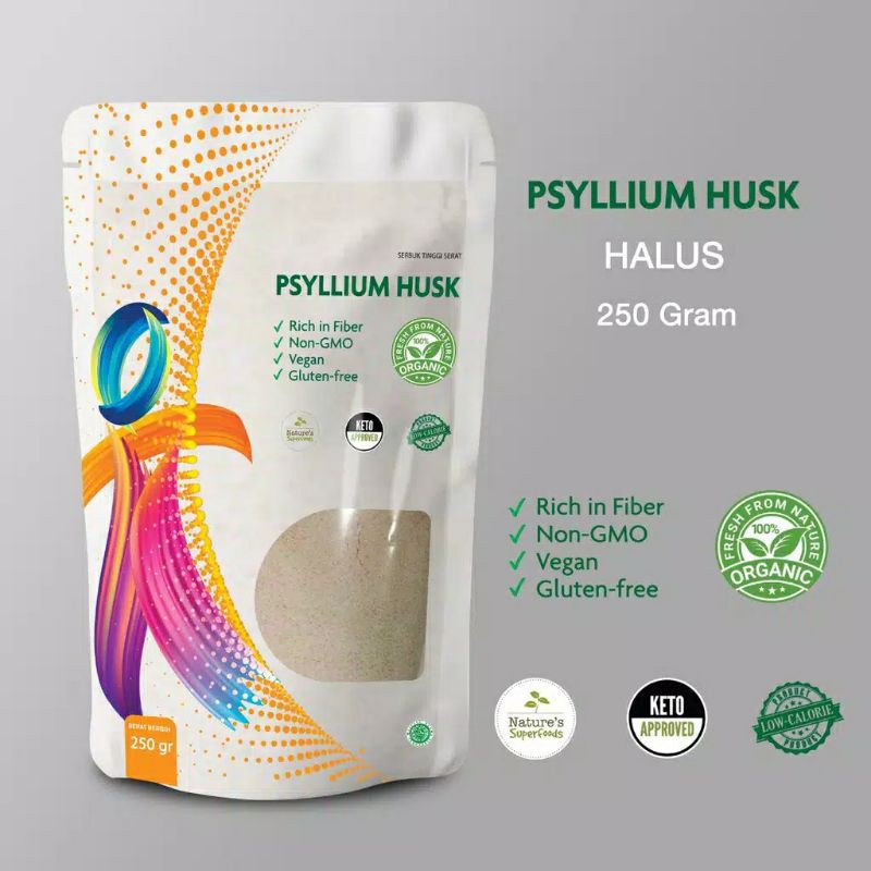 

Psyllium Husk Halus 250 Gram HALAL MUI