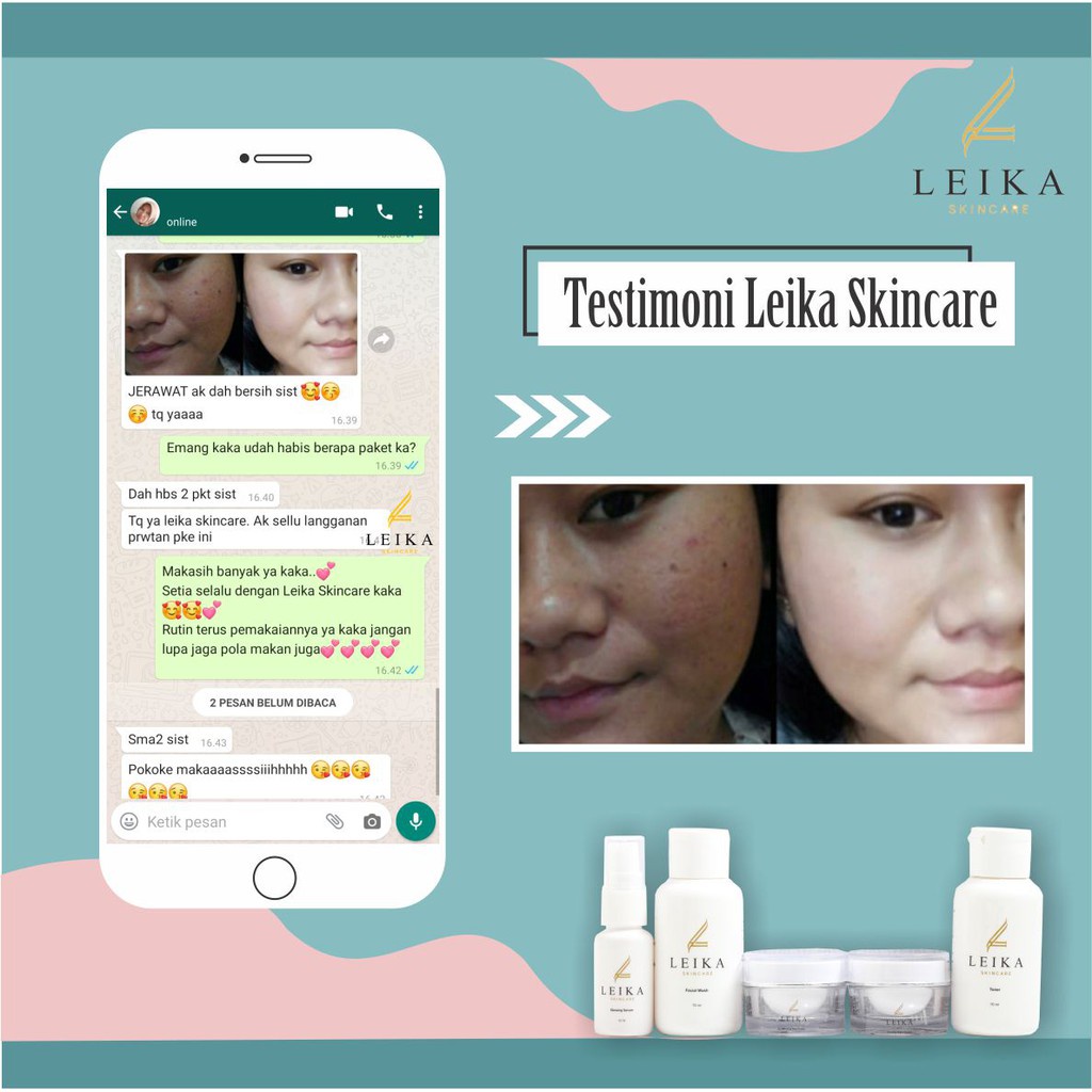 Paket 5in1 Wajah Glowing Varian Paket Leika Skincare Cepat Permanen Original Skincare Krim Cream Penghilang Jerawat Radang Penghilang Bekas Jerawat Ampuh BPOM Skincare Original Penghilang Jerawat Batu Jerawat Besar Bruntusan Original Resmi BPOM