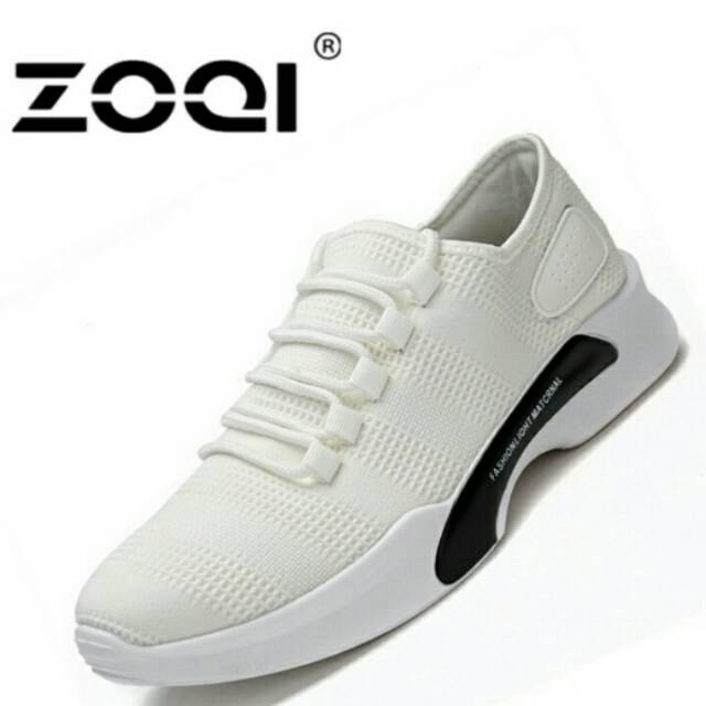 ZOQI Korean Style Fashion Casual Breathable Running Sport Shoes For Man - White