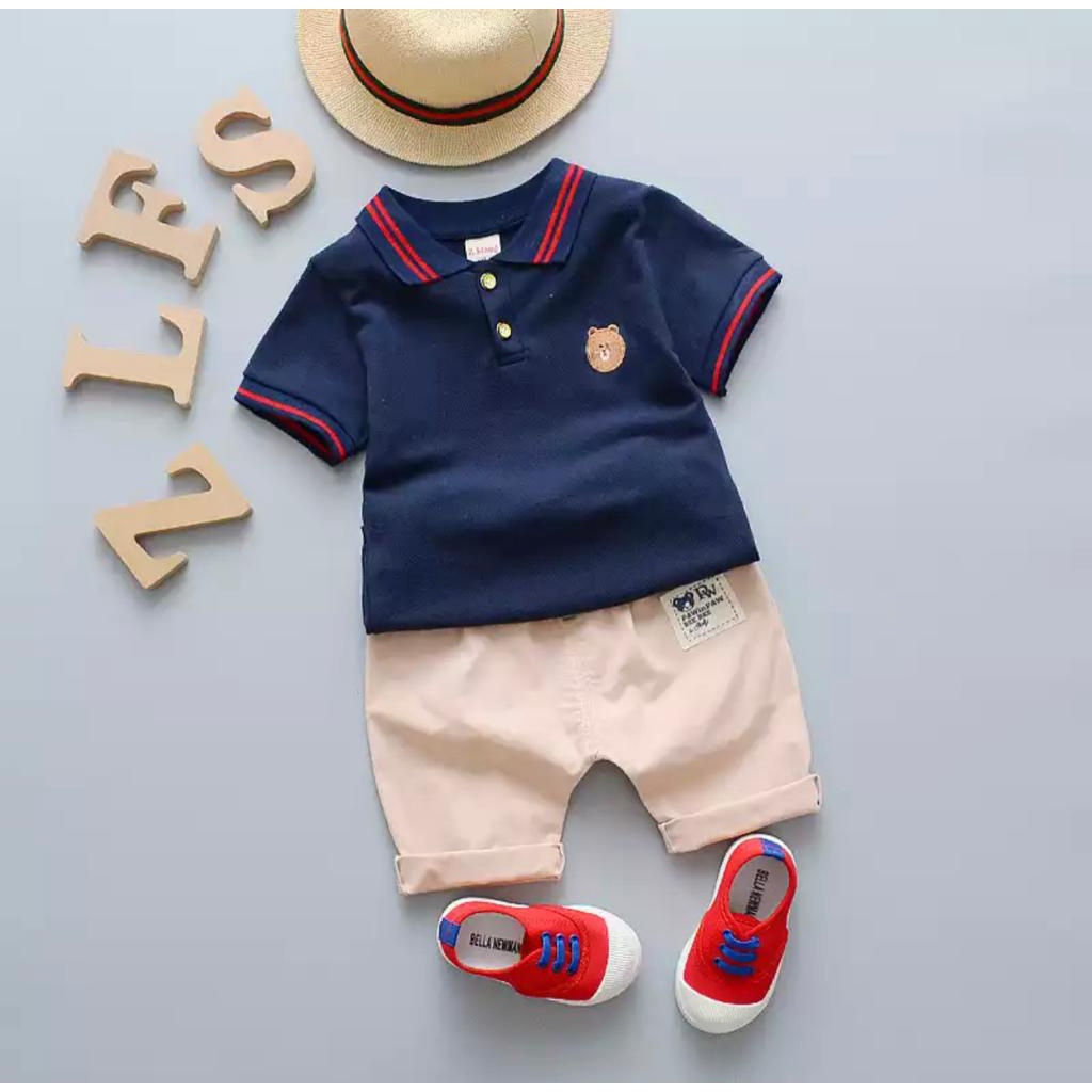 SETELAN BAJU BAYI ANAK POLO BEAR SIZE 1-5 TAHUN BAHAN KATUN LEMBUT/ SETELAN BAJU BAYI ANAK LAKI LAKI/ SETELAN BAJU BAYI ANAK PEREMPUAN/ SETELAN BAJU POLOBAYI ANAK COWO/ SETELAN BAJU POLO BAYI ANAK CEWE/ BAJU POLO BAYI ANAK