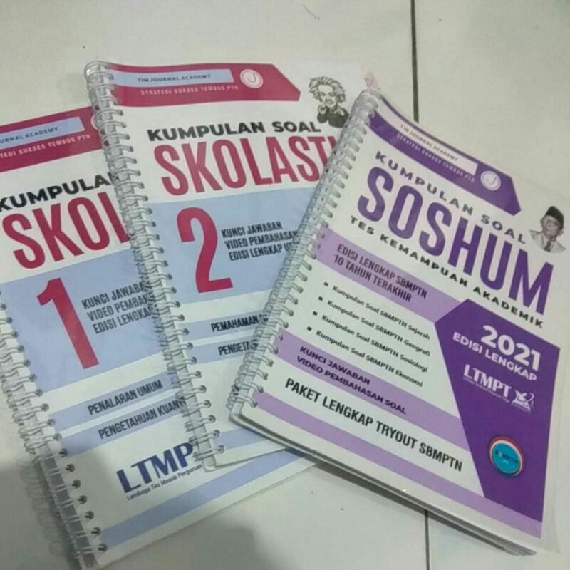 PRELOVED PAKET LIKE NEW buku kumpulan soal journal academy skolastik tps dan soshum 2021 sbmptn utbk