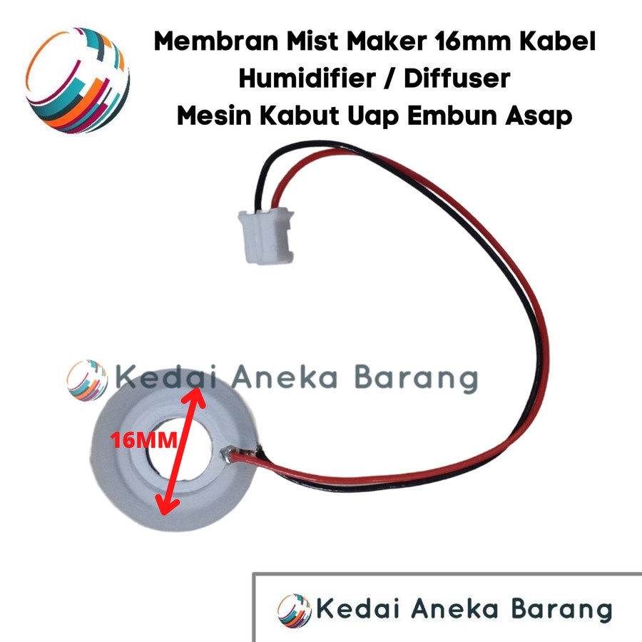 Membran Mata Mist Maker 16mm Ceramic Keramik Mesin Kabut Uap Kabel