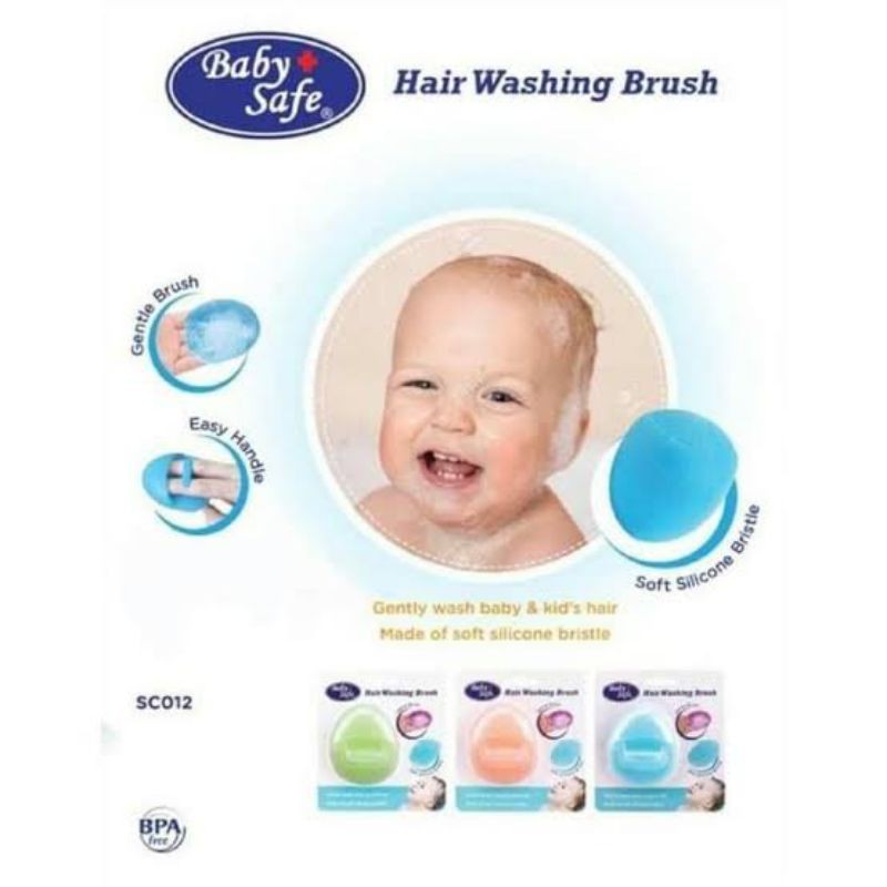 Babysafe SC012 Baby Safe Hair Washing Brush Sikat Rambut Bayi Anak