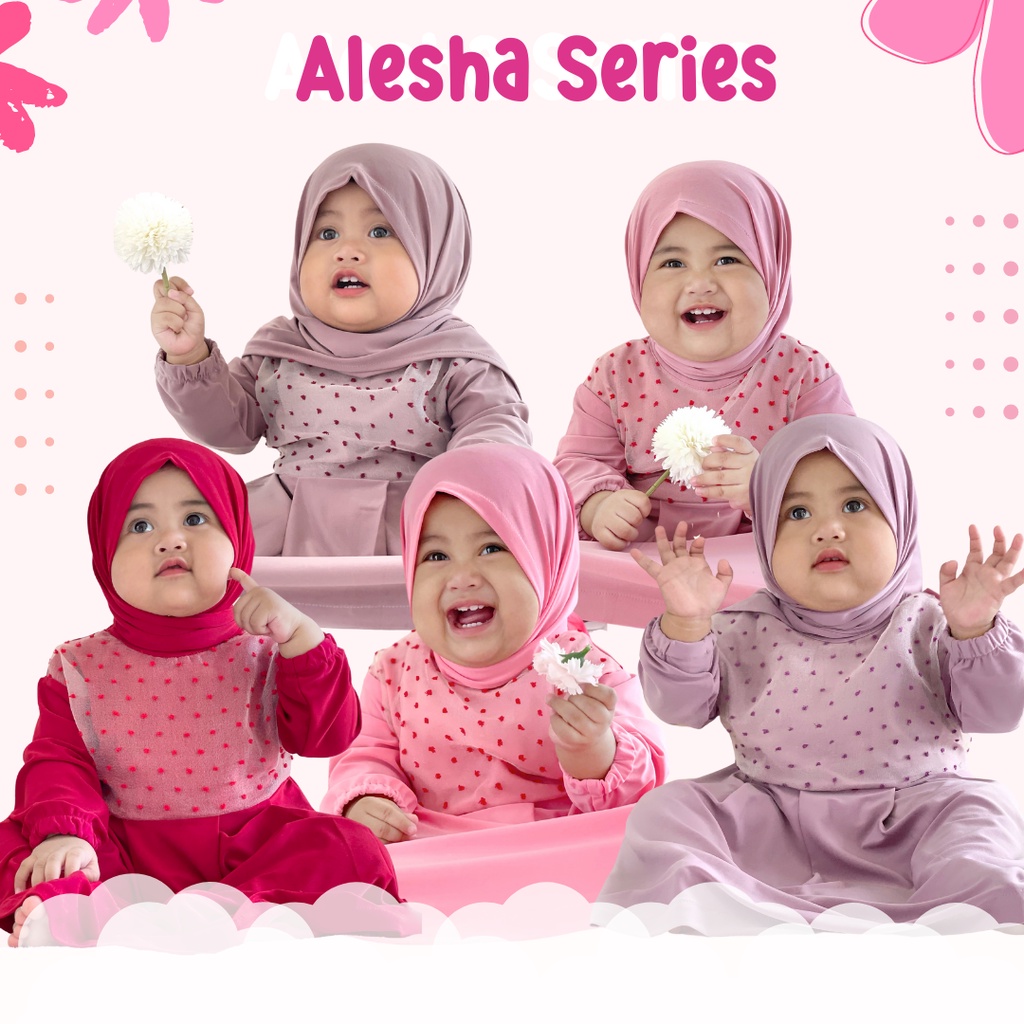 HONEYBLOSSOM gamis bayi perempuan cantik / gamis bayi perempuan 1 tahun alesha series