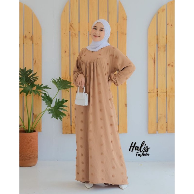 Halis DRESS bordir pompom brand Halis