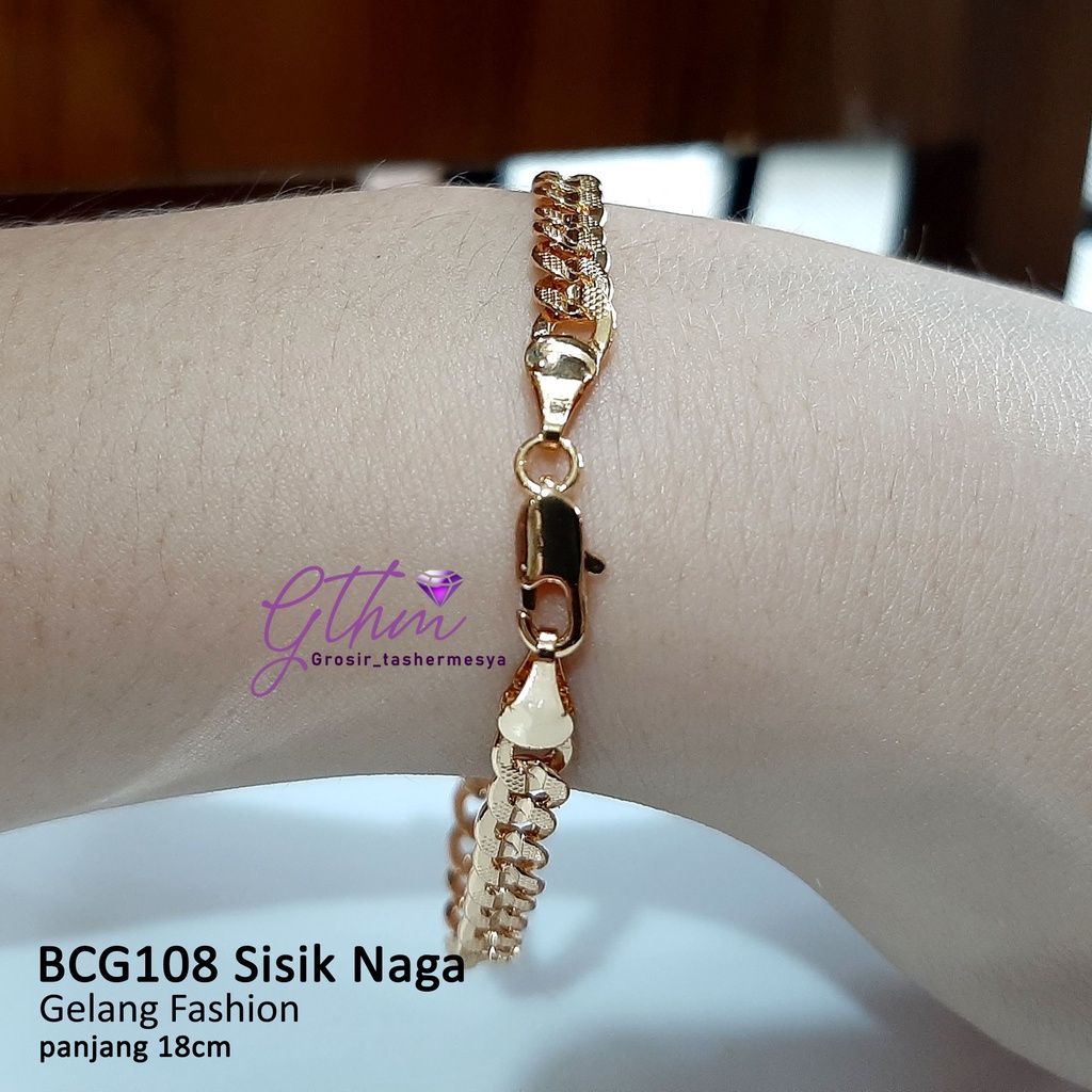 gelang tangan simple sisik naga bcg108 xuping jual titanium