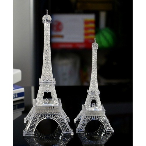 Hiasan Menara Eiffel - Hiasan Lampu Tidur Glowing Warna Campur Model Menara Eiffel Romantis