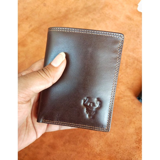 Dompet Pria 100% Kulit Asli Model Lipat Casual