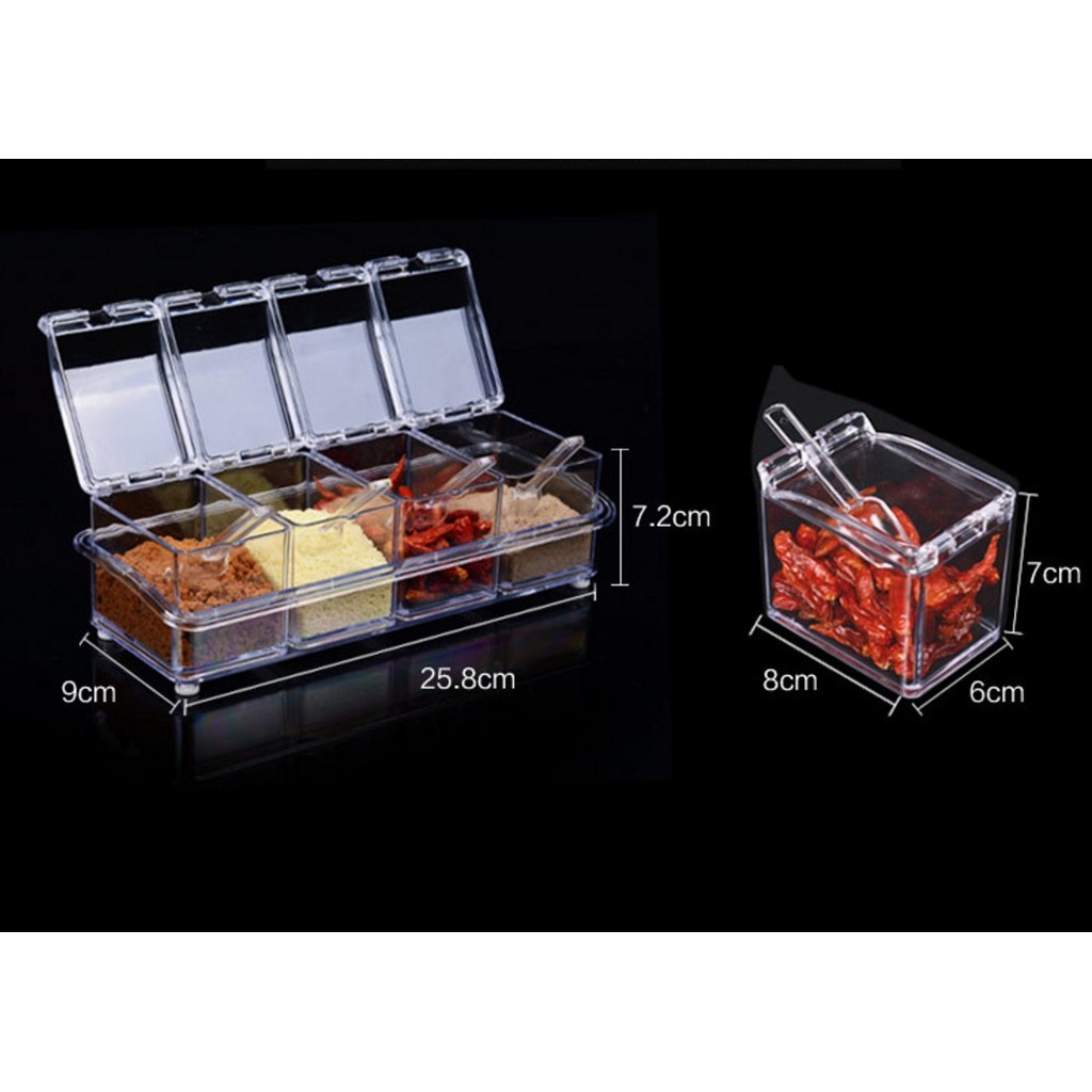 CRYSTAL SEASONING BOX/BOX BUMBU DAPUR/TEMPAT BUMBU DAPUR