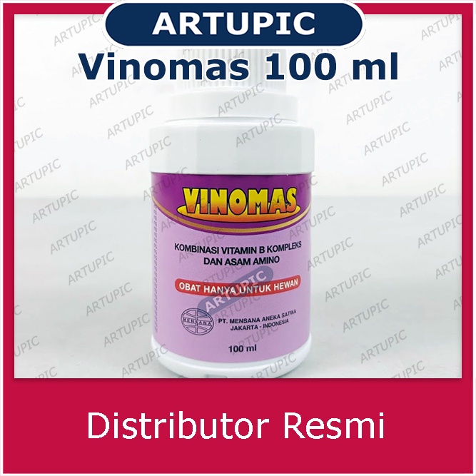 Vinomas 100 ml B Komplek Vitamin Asam Amino Stamina Nicotinamide Ayam Unggas Domba Kambing Sapi Babi