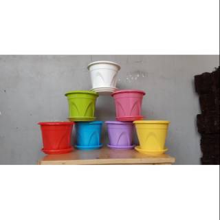 Pot bunga lebah warna  warni  21cm Shopee Indonesia