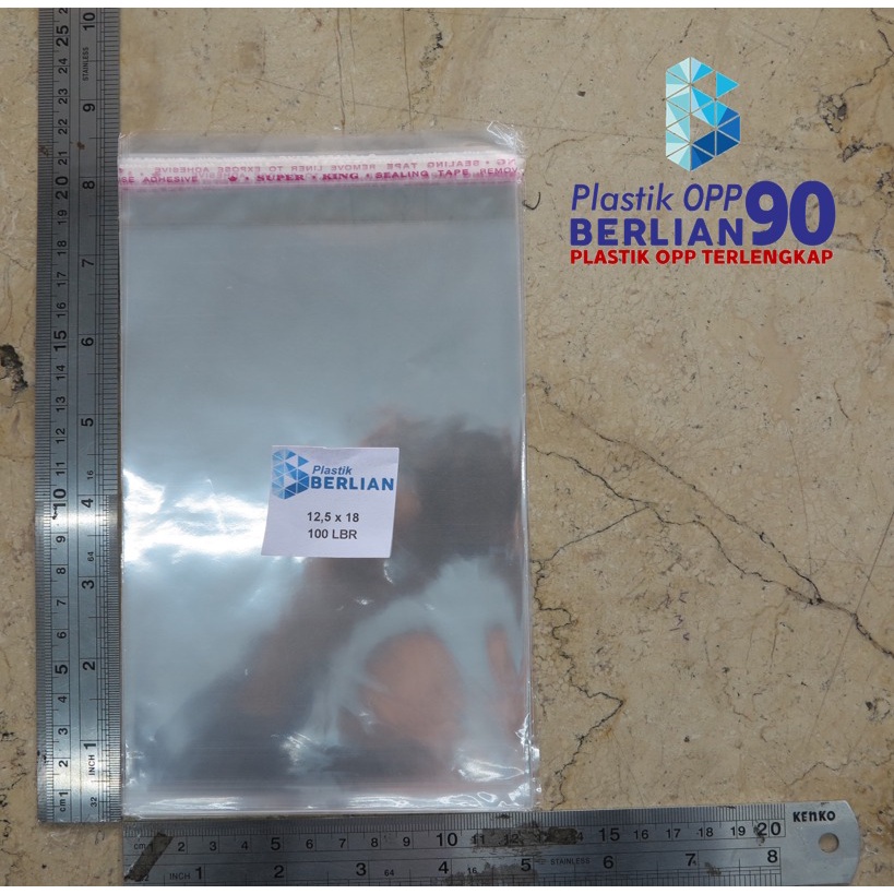Plastik 12,5x18 cm Plastik Opp Seal Plastik Opp Lem Plastik Opp Bening Tebal 18 Micron