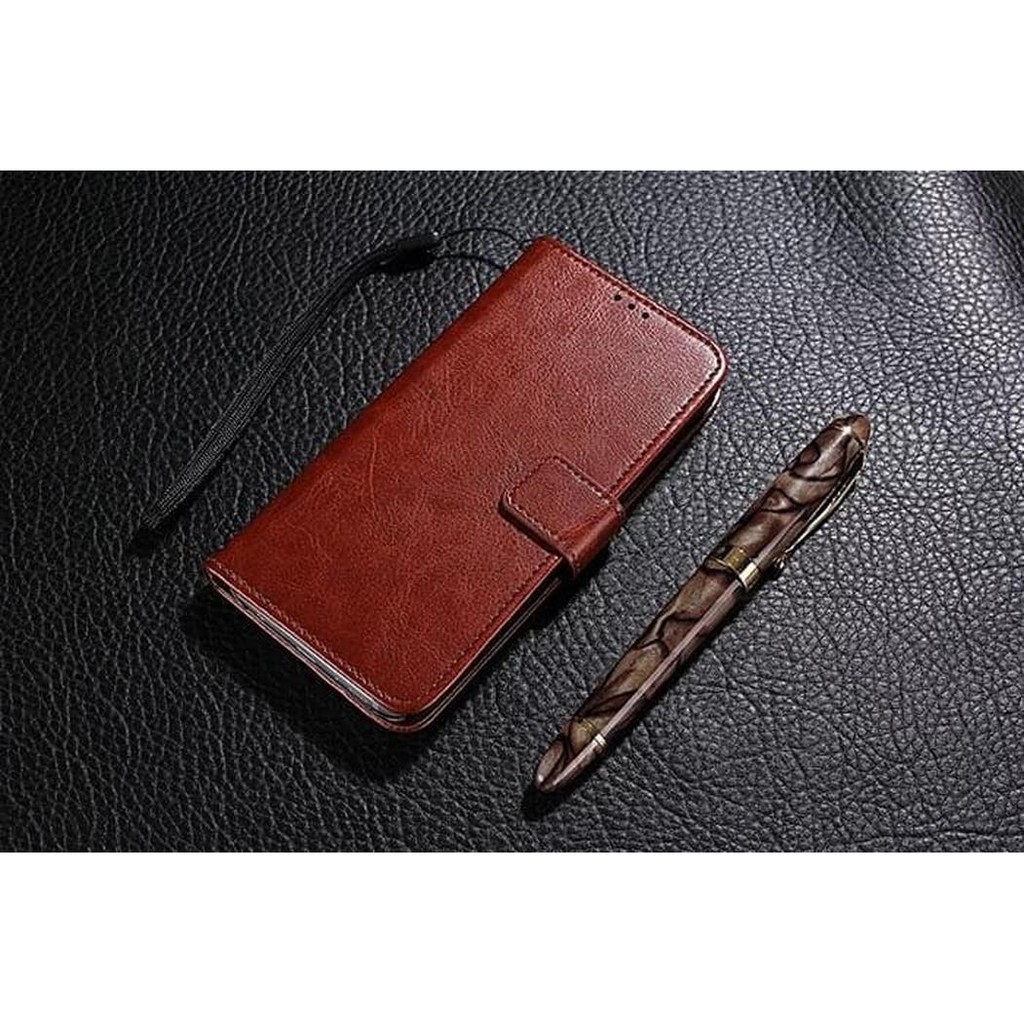 Dijual Leather FLIP COVER WALLET Vivo Y35 V3 V5 Y67 Case Bumper Casing Kulit Diskon