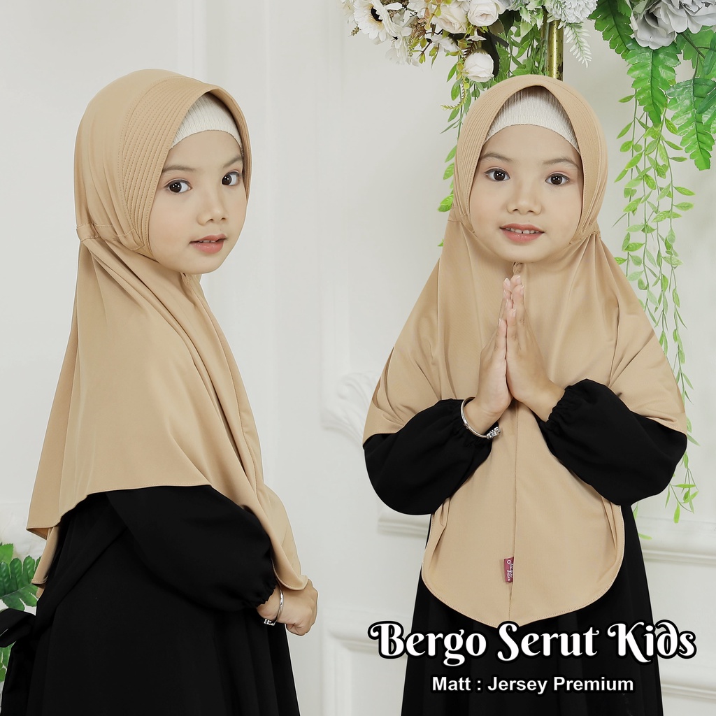 JILBAB INSTAN BERGO SERUT ANAK M DAN L KERUDUNG INSTAN BERGO SERUT KIDS ORI NAYLA BERGO SERUT PASAR HIJAB