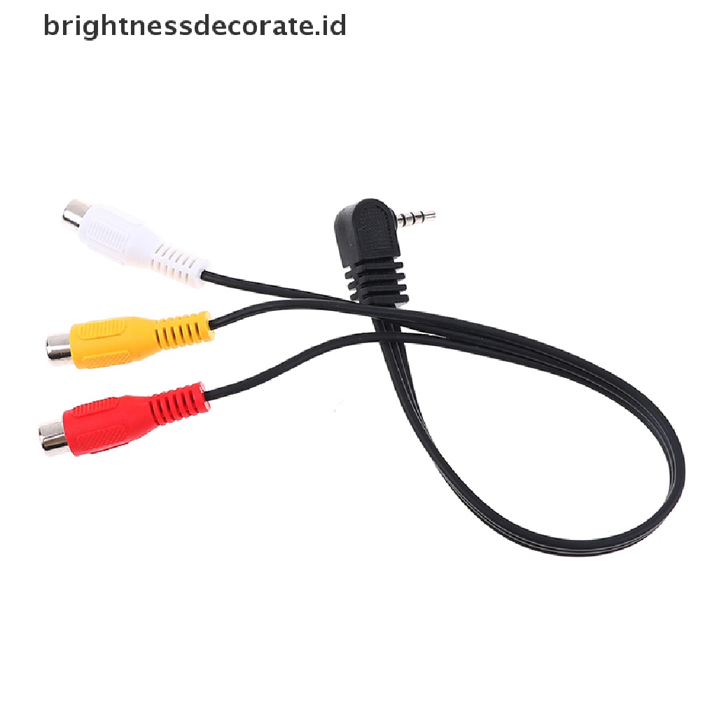 Adapter Konverter Audio 3.5mm Male Ke 3 Rca Female Kecepatan Tinggi 90