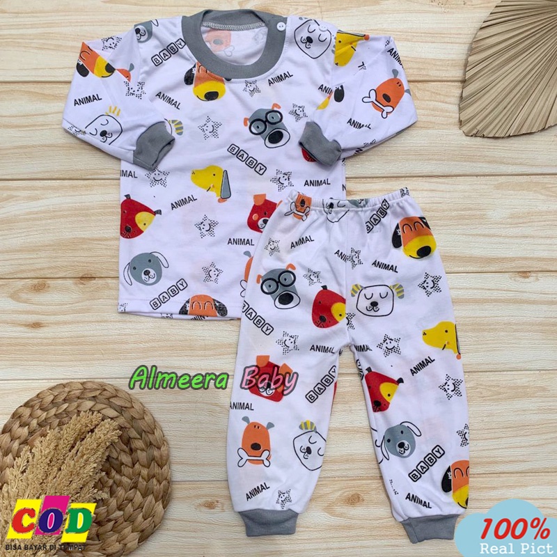 Setelan Baju Bayi Baju Tidur Bayi Laki perempuan usia 3-12 Bulan almeera Baby and Kids