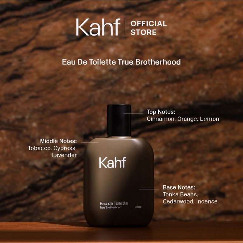 Kahf Men Eau de Toilette Parfume 35ml | Parfum Pria | Humbling Forest | Invigorating Waterfall | Revered Oud | True Brotherhood