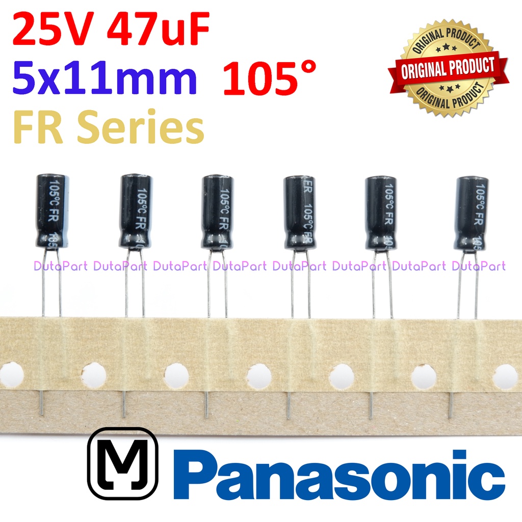 25V 47uF ORIGINAL PANASONIC FR Series Kapasitor Capasitor Elko Elco