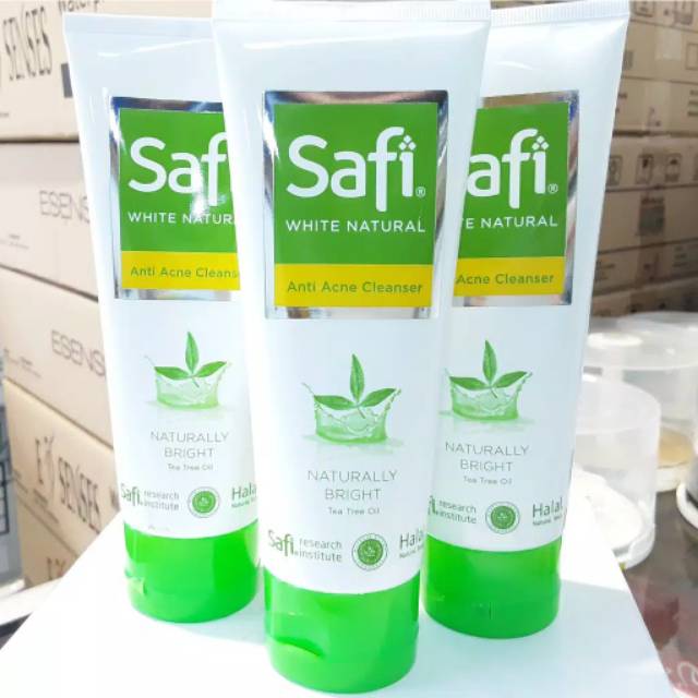 SAFI White Natural Tea Tree Oil Anti Acne Cleanser 50g dan 100g