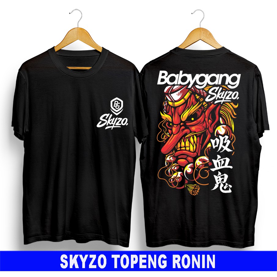 BAJU DISTRO / KAOS DISTRO GAUL T-SHIRT SKYZO TOPENG RONIN