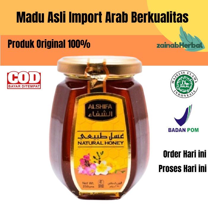 

Madu alshifa madu arab 250 gr Original Kualitas Impor Madu Asli Madu Murni