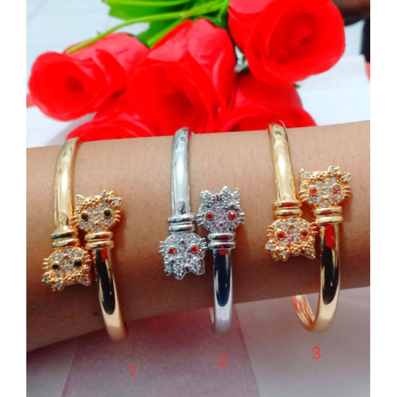 Gelang Dewasa Benggel Xuping motif Hello Kitty (COD)