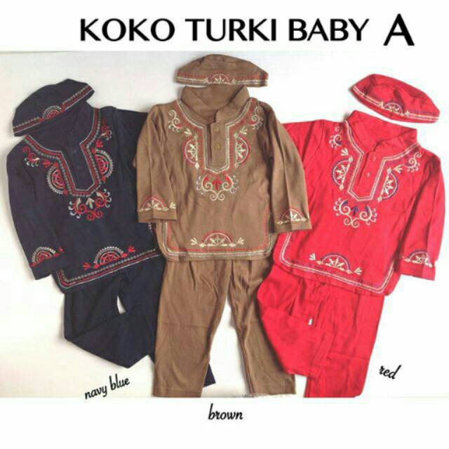 babeebabyshop baju koko bayi turki warna bordir lebaran fashion anak bayi cowok laki baby boy muslim