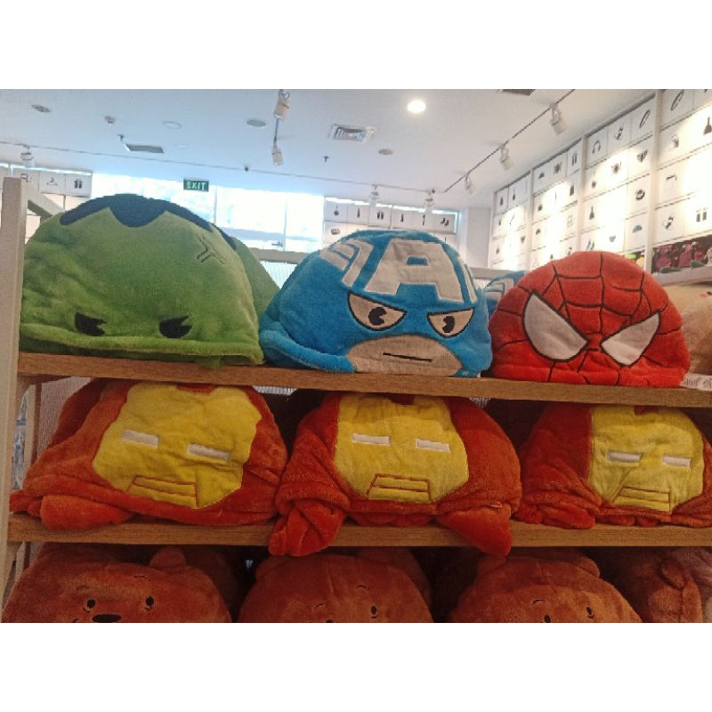 Miniso Marvel hooded towel selimut marvel selimut spiderman selimut kupluk