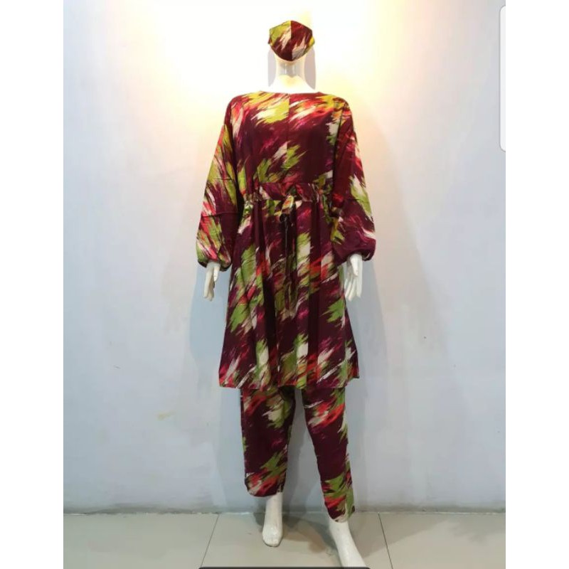 BIG SIZE 5XL RAYON TIEDYIE TERBARU FREE MASKER / SETELAN RAYON JUMBO BUSUI TERBARU