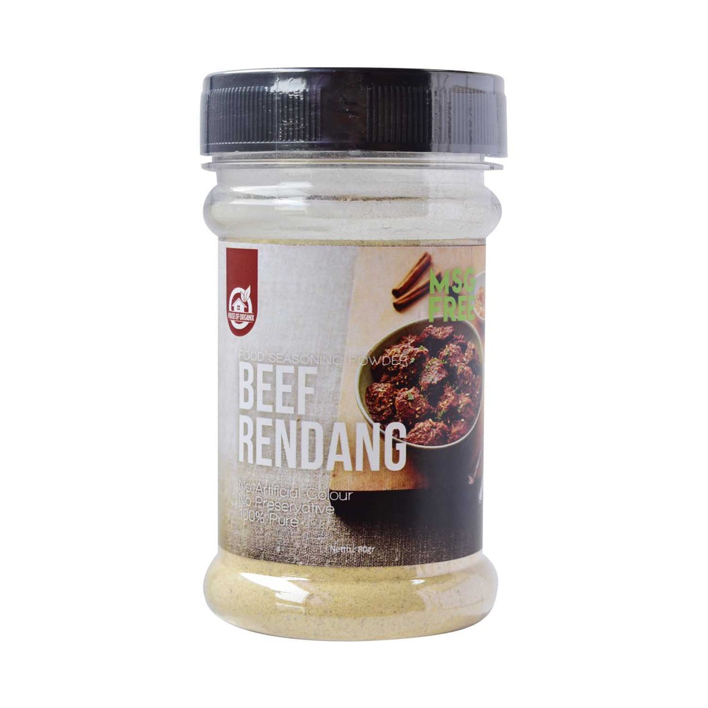 House Of Organix Beef Rendang 80 Gr Food Seasoning Powder