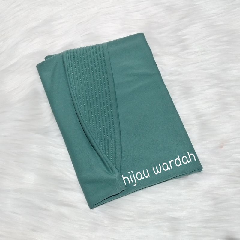Hijab Bergo Spandek Jersey Menutup Dada/Hijab Instan Bergo Hamidah/Hijab Sport-Hijau wardah