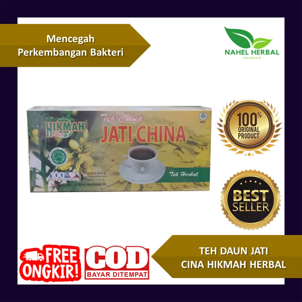 COD Paket Teh Celup Pelangsing Daun Jati Cina Asli 100% Alami BPOM - Minuman Herbal Diet Pelakor Sli