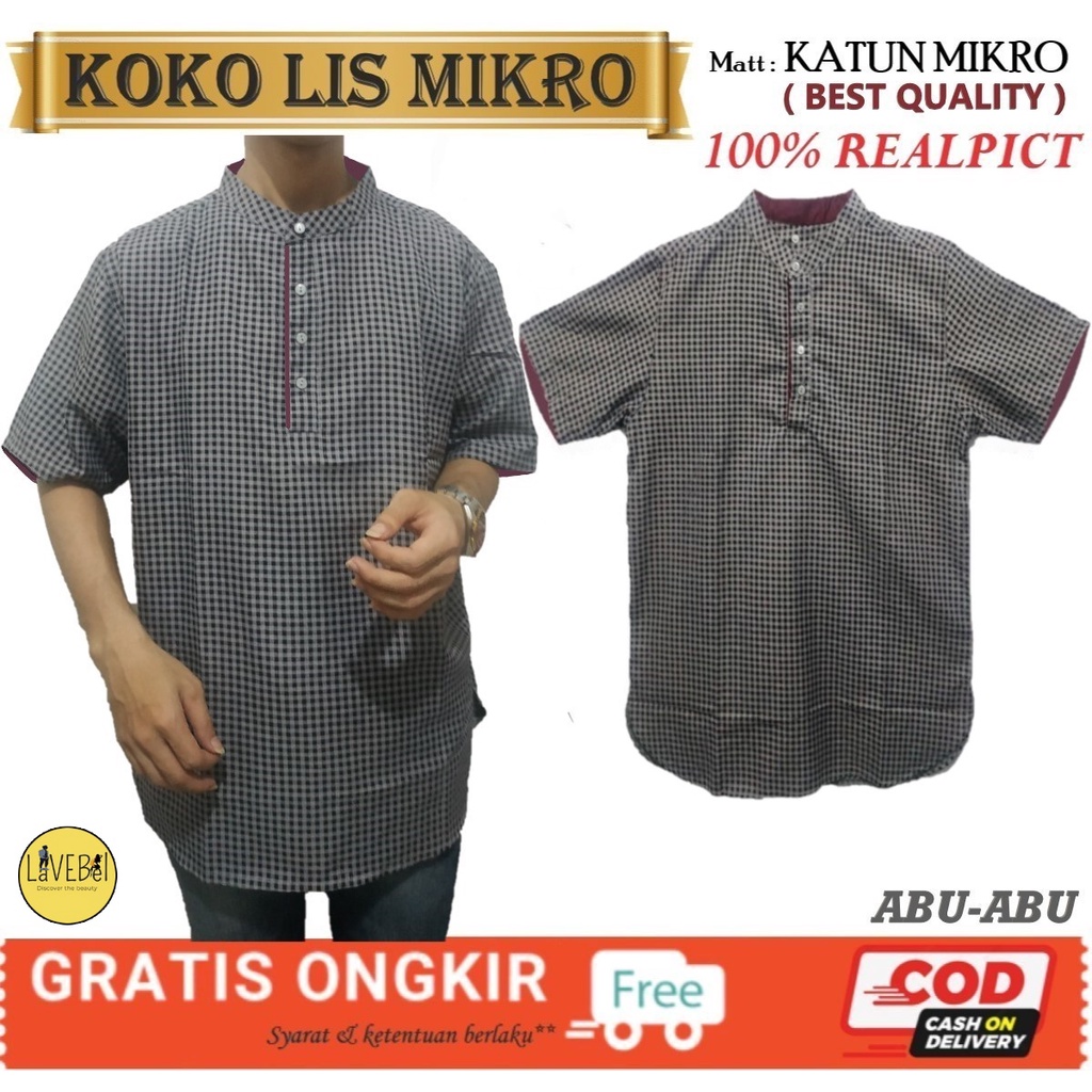 LVB Koko LIS MICRO /Baju Atasan Muslimin Pria Muslim/Koko Lengan Pendek/Model Terbaru Viral/GRATIS ONGKIR CASHBACK COD/11534 11536 11538 11540 11542/ LAVEBEL