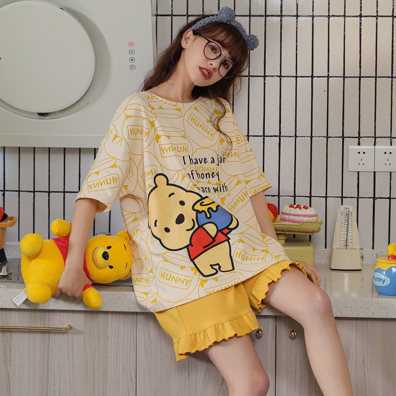 Baju tidur / piyama / baju santai wanita import korea murah BTB038 motif lucu premium